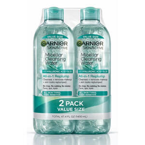 GARNIER SkinActive Micellar Cleansing Water Hyaluronic Acid Aloe 2 Pack New